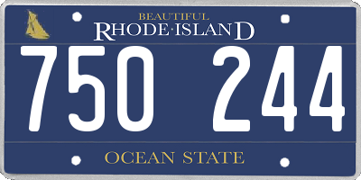 RI license plate 750244