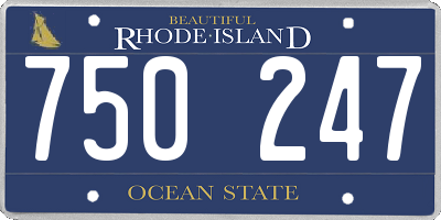 RI license plate 750247