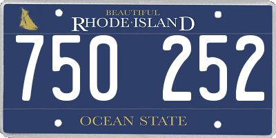 RI license plate 750252