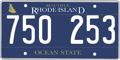 RI license plate 750253