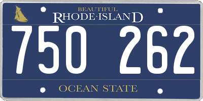 RI license plate 750262