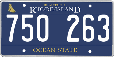 RI license plate 750263