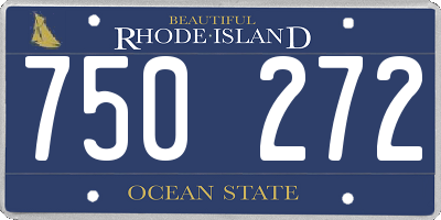 RI license plate 750272