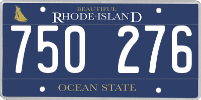 RI license plate 750276