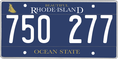 RI license plate 750277