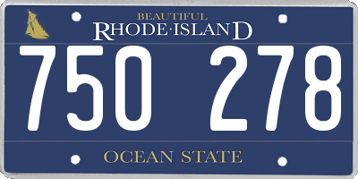 RI license plate 750278