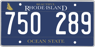 RI license plate 750289