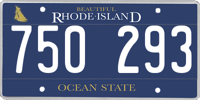 RI license plate 750293