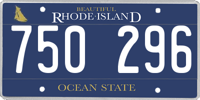 RI license plate 750296