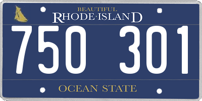 RI license plate 750301