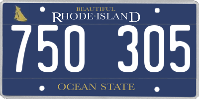 RI license plate 750305