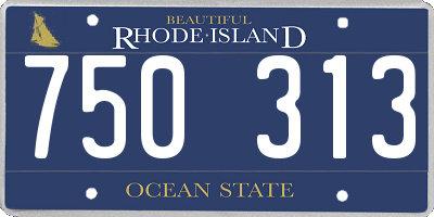 RI license plate 750313