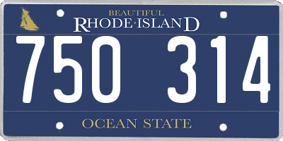 RI license plate 750314