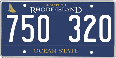 RI license plate 750320