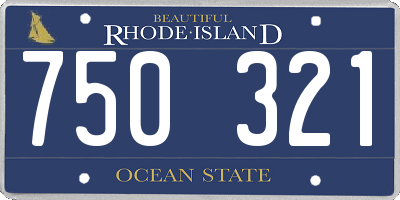 RI license plate 750321