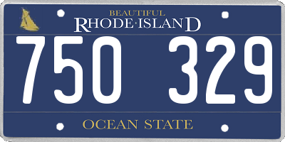 RI license plate 750329