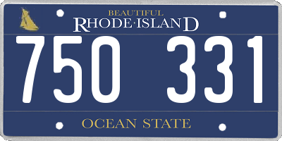 RI license plate 750331