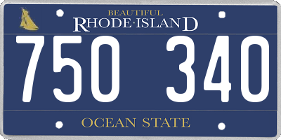 RI license plate 750340