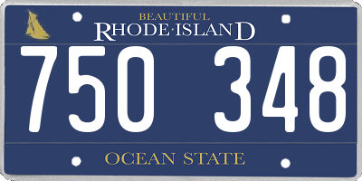 RI license plate 750348