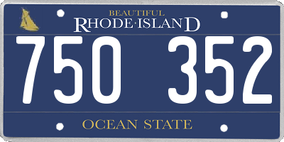 RI license plate 750352