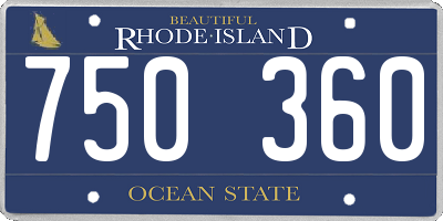 RI license plate 750360