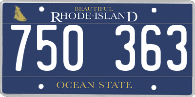 RI license plate 750363