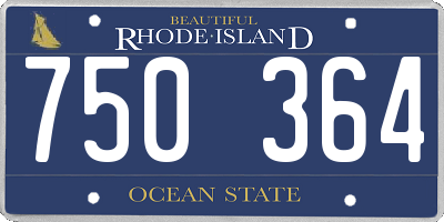 RI license plate 750364