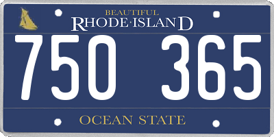 RI license plate 750365
