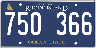 RI license plate 750366