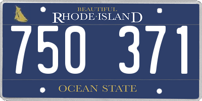 RI license plate 750371