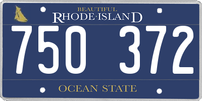 RI license plate 750372