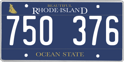 RI license plate 750376