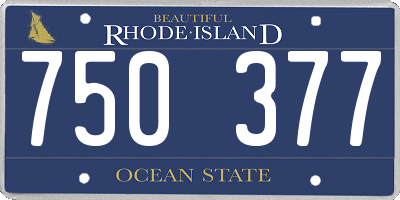 RI license plate 750377