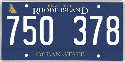 RI license plate 750378