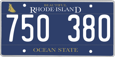 RI license plate 750380