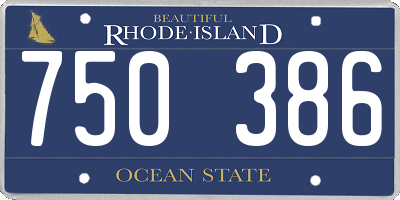 RI license plate 750386