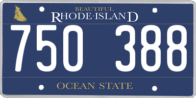 RI license plate 750388