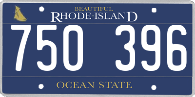RI license plate 750396