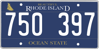 RI license plate 750397