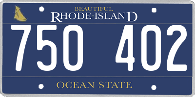 RI license plate 750402