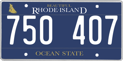 RI license plate 750407