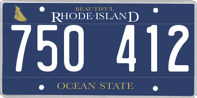 RI license plate 750412