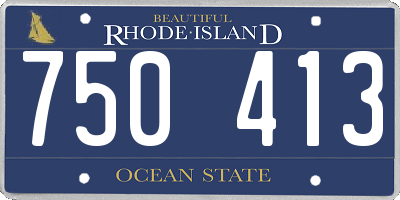 RI license plate 750413
