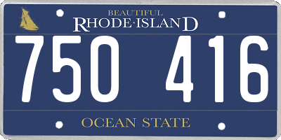 RI license plate 750416