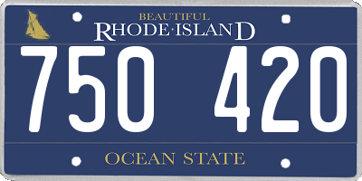 RI license plate 750420