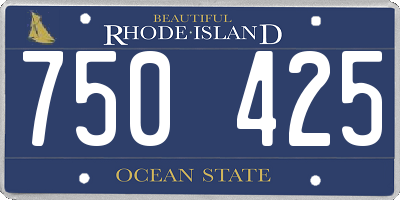 RI license plate 750425