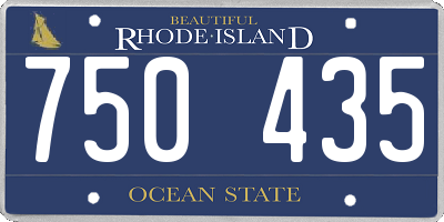 RI license plate 750435