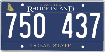 RI license plate 750437
