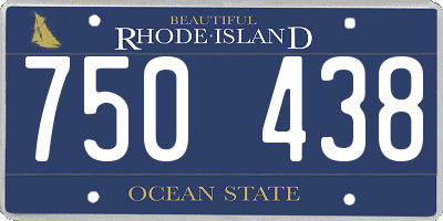 RI license plate 750438