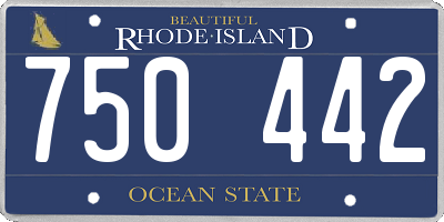 RI license plate 750442